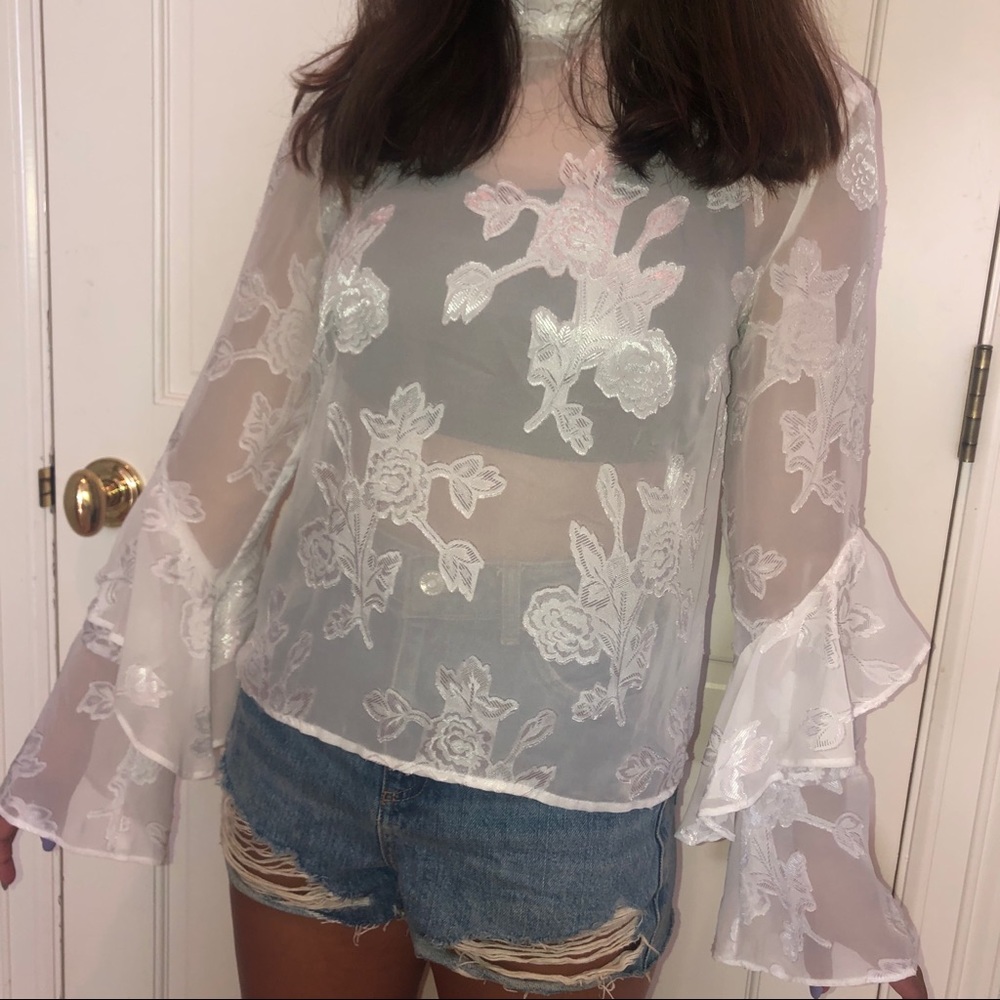 White lace blouse